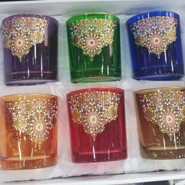 Pack-de-6-Verres-à-Jus-Multicolores-Motif-Zallija-prix-Maroc-promo-Casablanca-coucouMarket