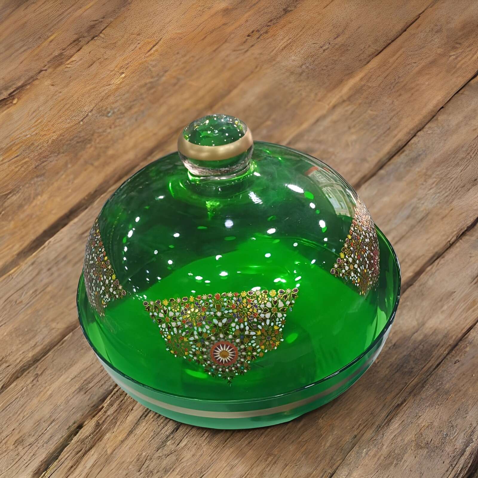 grand-cloche-Vert-motif-zallija-prix-Maroc-Casablanca-coucouMarket