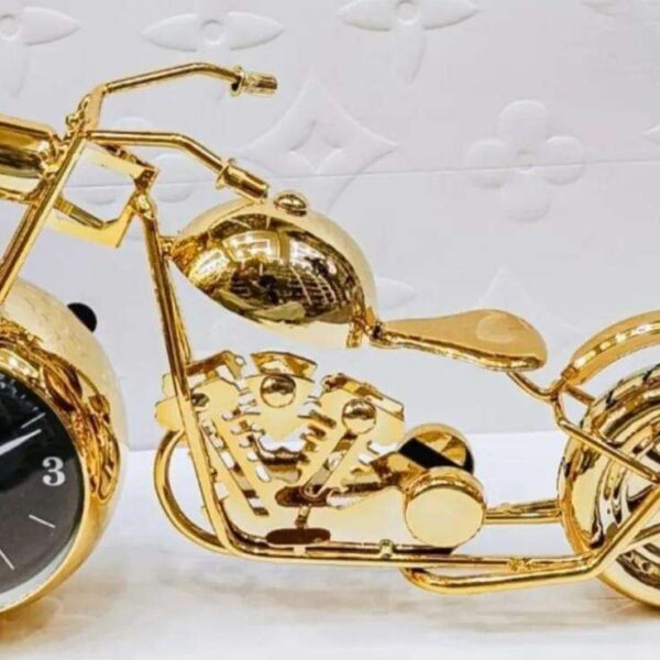 Horloge-de-Table-en-Forme-de-Moto-Doré-prix-Maroc-Casablanca-coucouMarket