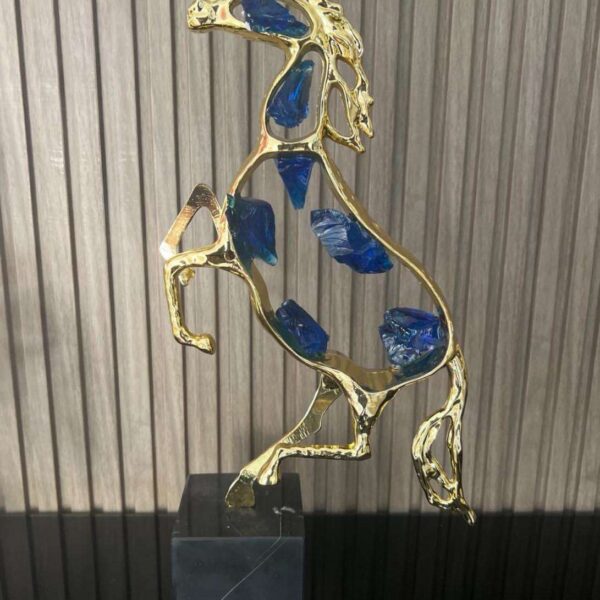 ornement-Cheval-pomme-elegante-et-luxueuse-en-bleu-prix-Casablanca-maroc-CoucouMarket