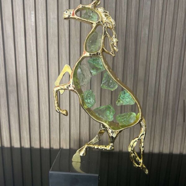 ornement-decoratif-cheval-elegante-Vert-prix-Casablanca-maroc-CoucouMarket