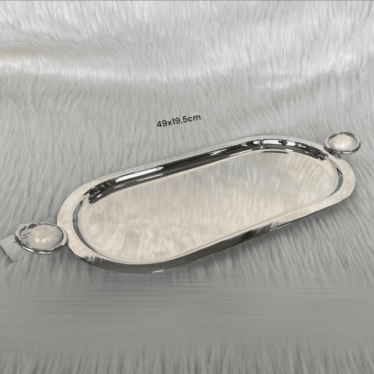 Plateau-Oval-de-Luxe-Prestige-Émeraude-en-Inox-rose-Argenté-Prestige-Émeraude-coucouMarket-Maroc-Casablanca-Rabat-Fes-prix-promo