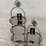 Présentoir-à-Gâteaux-à-3-Étages-en-Inox-Prestige-Émeraude-coucouMarket-Maroc-Casablanca-Rabat-Fes-prix-promo