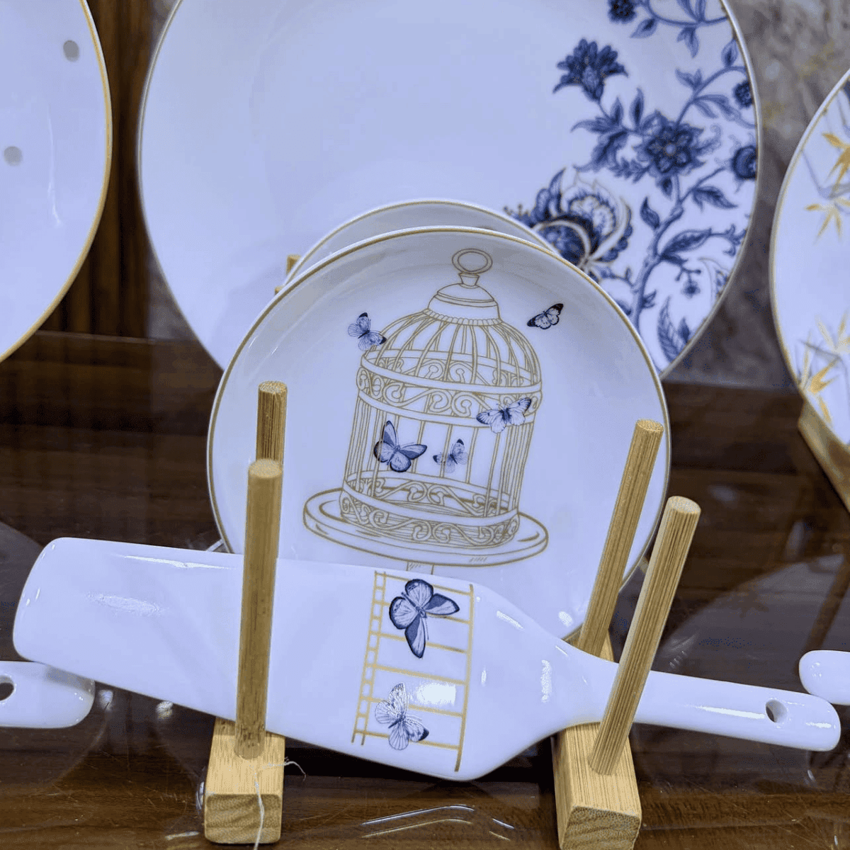 Service-à-Gâteau-8-Pièces-Floral-Style-Printanier-Vert-Pastel-prix-Casablanca-Maroc-coucouMarket