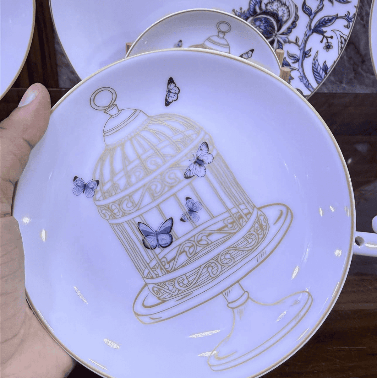 Service-à-Gâteau-8-Pièces-Floral-Style-Printanier-Vert-Pastel-prix-Casablanca-Maroc-coucouMarket