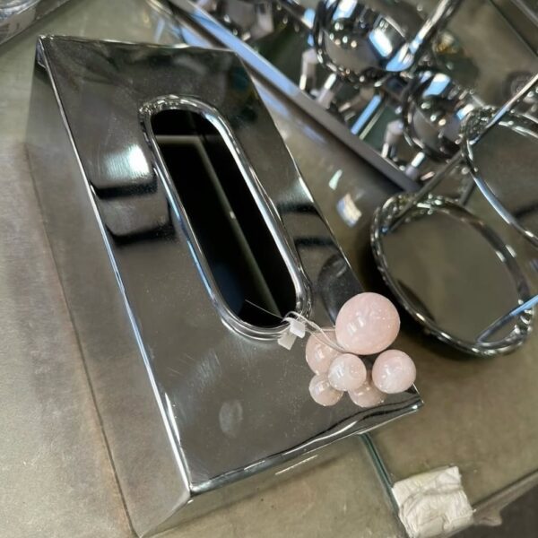 Boîte-à-Mouchoirs-Design-en-Inox-Rose-Prestige-Émeraude-coucouMarket-Maroc-Casablanca-Rabat-Fes-prix-promo