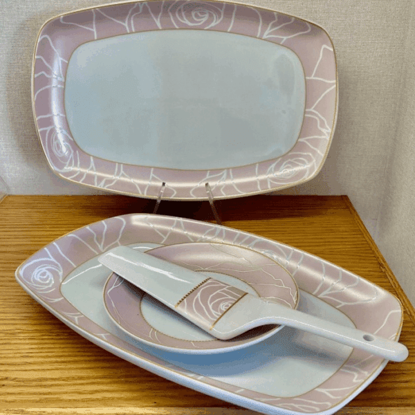 Ensemble-8-Pièces-à-Gâteau-en-Porcelaine-Rose-prix-Casablanca-Maroc-coucouMarket