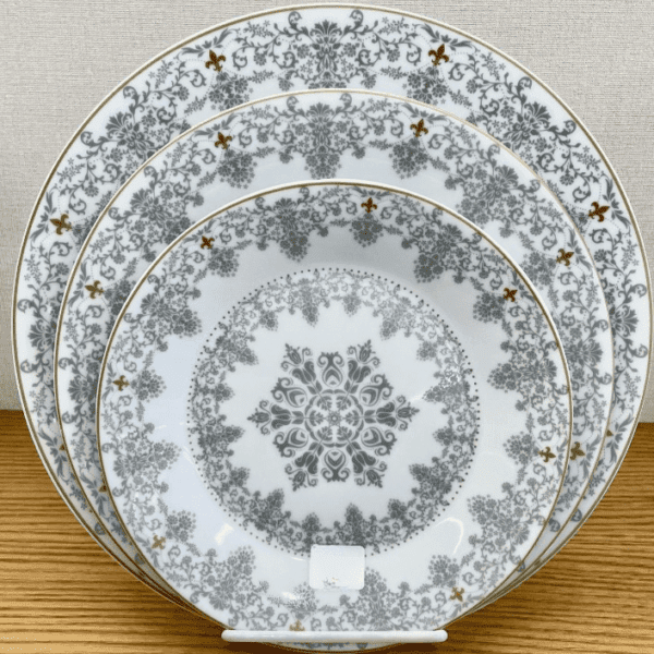 Ensemble-en-Porcelaine-Motif-Floral-Gris-prix-Casablanca-Maroc-coucouMarket