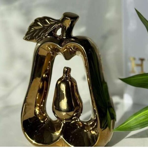 Sculpture-Décorative-Poire-DoréecoucouMarket-Maroc-Casablanca-Rabat-Fes-prix-promo