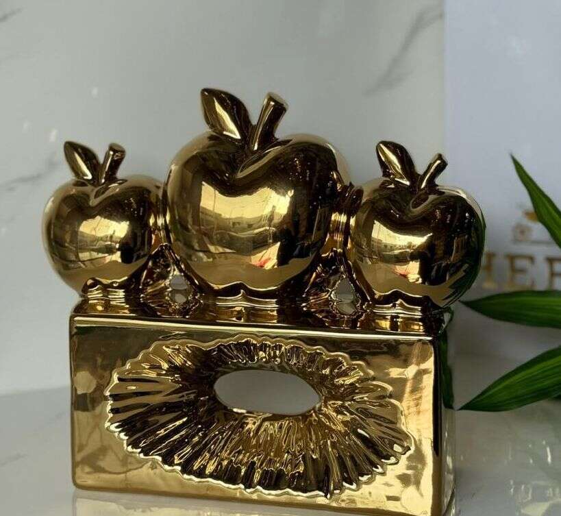 Boîte-à-mouchoirs-décorative-ornée-de-pommes-décoratives-coucouMarket-Maroc-Casablanca-Rabat-Fes-prix-promo