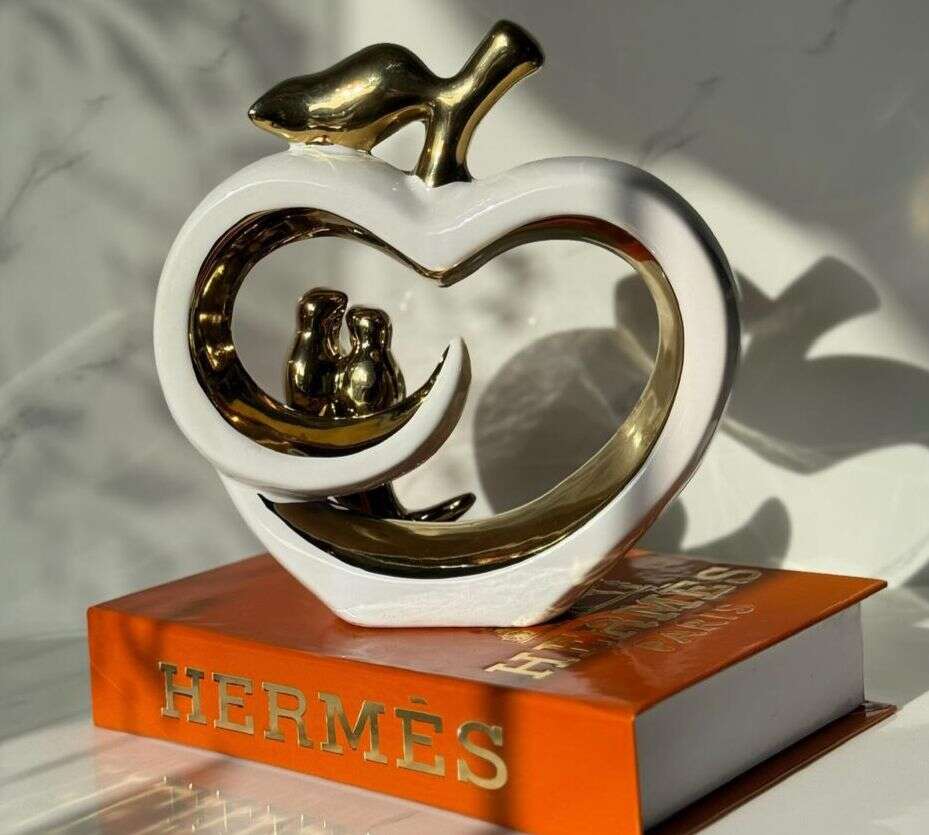 statue-decorative-oiseaux-dores-design-coeur-coucouMarket-Maroc-Casablanca-Rabat-Fes-prix-promo