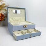 Coffret-à-Bijoux-de-Luxe-en-Bleu-Poudré-prix-Casablanca-Maroc-coucouMarket-Fes-Rabat
