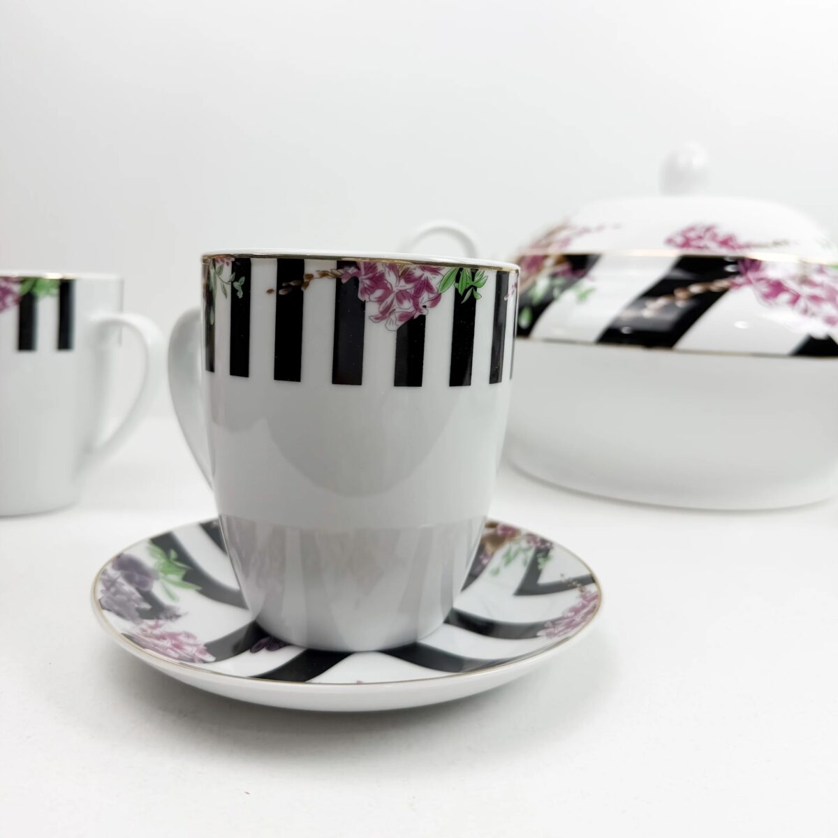 Service-de-Table-Florale-Rayée-38-Pièces-prix-Casablanca-Maroc-coucouMarket