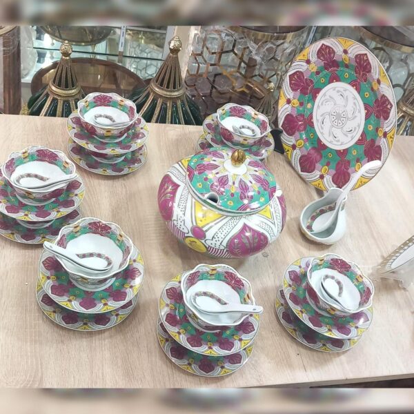service-de-table-41-pieces-Lotus-Tropical-pour-12-personnes-Prix-Casablanca-Maroc-coucouMarket-Fès-Rabat