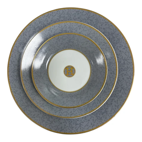 Pack-de-6-assiettes-de-Luxe-Design-Hermès-15,5-cm-prix-Casablanca-Maroc-coucouMarket-Fes-Rabat