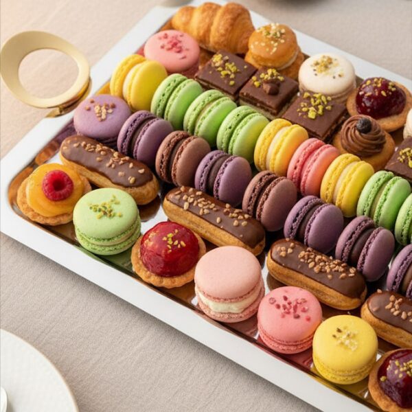 Plateau-rectangulaire-argenté-avec-manches-anneaux-dorée-PRIX-promo-casablanca-maroc-coucouMarket