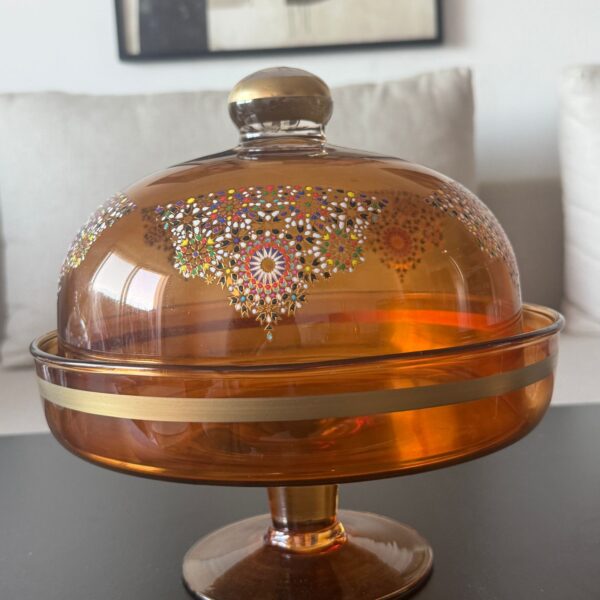 grand-cloche-orange-motif-zallijar-prix-Casablanca-Maroc-coucouMarket-Fes-Rabat