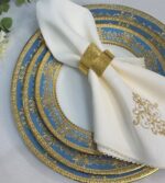 Set-de-vaisselle-royale-36-pièces-Style-Baroque-bleu-et-doré-prix-Casablanca-Maroc-coucouMarket-Fes-Rabat