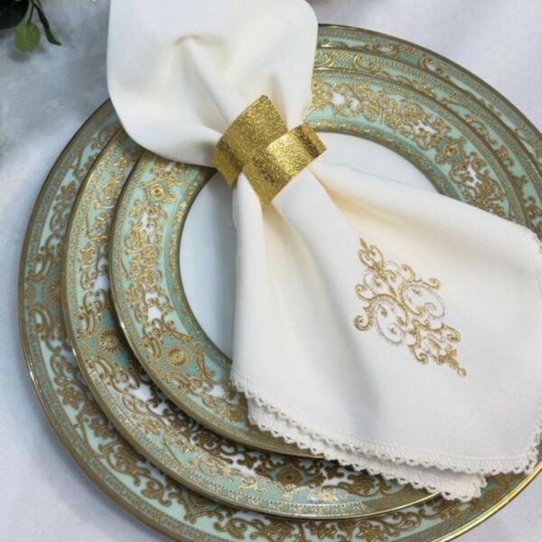 Set de vaisselle royale vert et or 36 pièces-Style Baroque--prix-Casablanca-Maroc-coucouMarket-Fes-Rabat