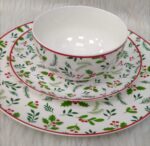 Set-Vaisselle-18-Pièces-en-Céramique-Motif-Feuillage-prix-Casablanca-Maroc-coucouMarket-Fes-Rabat