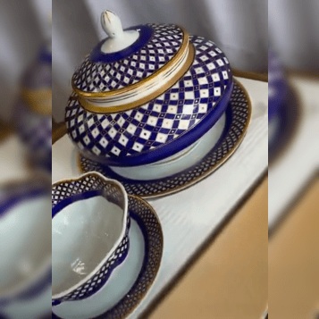 Service-de-table-LUXE-SULTAN-de-51-pièces-Motif-Bleu-et-Doré-prix-Casablanca-Maroc-coucouMarket-Fes-Rabat