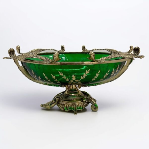 Grande-Coupe-Royale-en-Cristal-Style-Baroque-vert-prix-Casablanca-Maroc-coucouMarket-Fes-Rabat