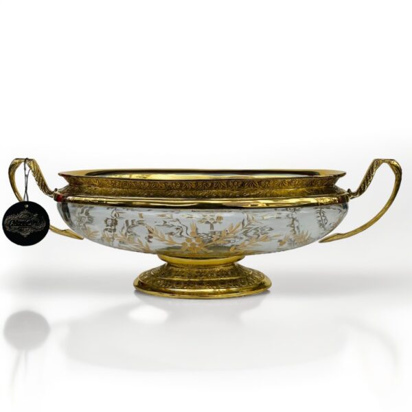 Coupe-Vasque-en-Cristal-Bronze-Style-Rococo-Transparent-prix-Casablanca-Maroc-coucouMarket-Fes-Rabat