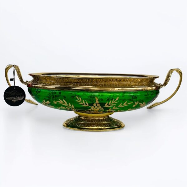 Coupe-Vasque-en-Cristal-Bronze-Style-Rococo-vert-prix-Casablanca-Maroc-coucouMarket-Fes-Rabat