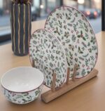 Set-Vaisselle-18-Pièces-en-Céramique-Motif-Feuillage-prix-Casablanca-Maroc-coucouMarket-Fes-Rabat