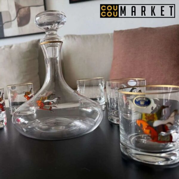 Carafe-avec-6-verres-en-Cristal-Hermès-prix-Casablanca-Maroc-coucouMarket