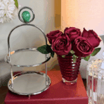 Présentoir-à-Gâteaux-à-2-Étages-en-Inox-Prestige-Émeraude-coucouMarket-Maroc-Casablanca-Rabat-Fes-prix-promo