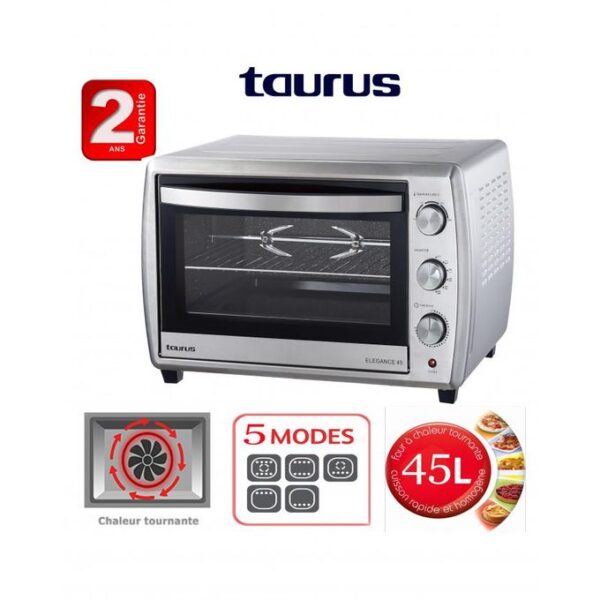 Four-Électrique-Taurus-45L-Inox-avec-Double-Vitrage-PRIX-promo-casablanca-maroc-coucouMarket-Rabat-Fes-Marrakech-Tanger