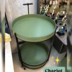 chariot-de-service-de-luxe-en-2-etages-Vert Sauge-PRIX-promo-casablanca-maroc-coucouMarket-Rabat-Fes-Marrakech-Tanger