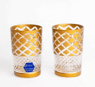 Pack-de-12-Verres-à-Thé-en-Cristal-24-Motif-Mille-Étoiles-Dorée-PRIX-promo-casablanca-maroc-coucouMarket