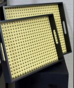 Duo-Plateaux-Serveurs-Style-Cannage-Noir-&-Naturel-PRIX-promo-casablanca-maroc-coucouMarket