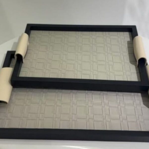 Plateau-de-Rangement-en-Cuir-Noir-&-Beige-Motif-Tissé-Prix-Casablanca-Maroc-coucouMarket-Multicolores-PRIX-promo-casablanca-maroc-coucouMarket-Rabat-Fes-Marrakech-Tanger