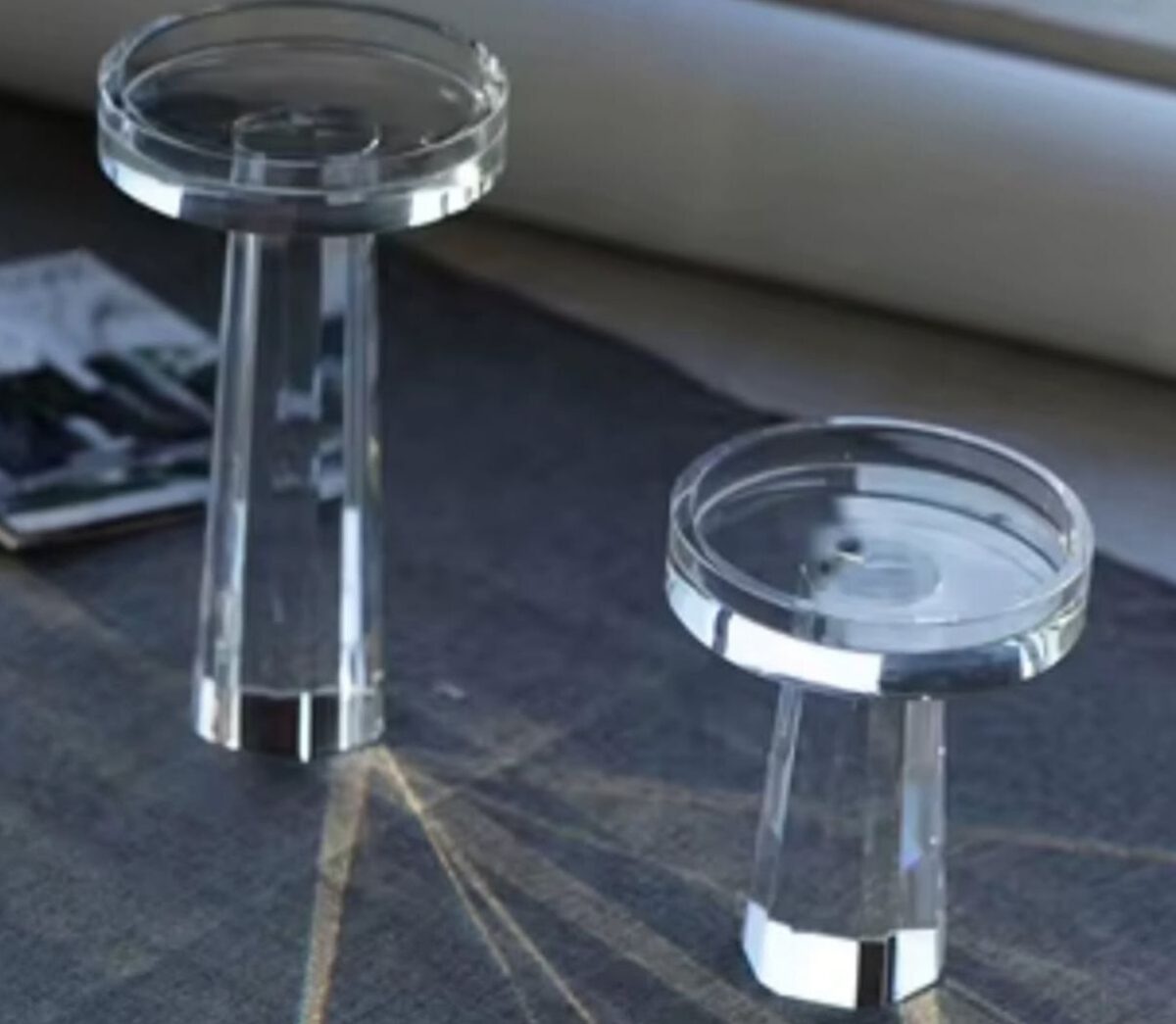 Duo-de-Porte-Bougies-Élégants-en-Cristal-Transparent-PRIX-promo-casablanca-maroc-coucouMarket-Rabat-Fes-Marrakech-Tange