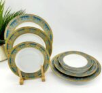 Set-de-vaisselle-royale-36-pièces-Style-Baroque-bleu-et-doré-prix-Casablanca-Maroc-coucouMarket-Fes-Rabat