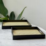 Duo-Plateaux-Serveurs-Style-Cannage-Noir-&-Naturel-PRIX-promo-casablanca-maroc-coucouMarket