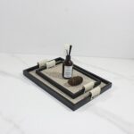 Plateau-de-Rangement-en-Cuir-Noir-&-Beige-Motif-Tissé-Prix-Casablanca-Maroc-coucouMarket-Multicolores-PRIX-promo-casablanca-maroc-coucouMarket-Rabat-Fes-Marrakech-Tanger