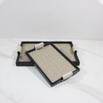 Plateau-de-Rangement-en-Cuir-Noir-&-Beige-Motif-Tissé-Prix-Casablanca-Maroc-coucouMarket-Multicolores-PRIX-promo-casablanca-maroc-coucouMarket-Rabat-Fes-Marrakech-Tanger