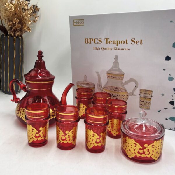 service-a-the-8-pieces-motif-sultana-Rouge-Casablanca-Prix-Promotion