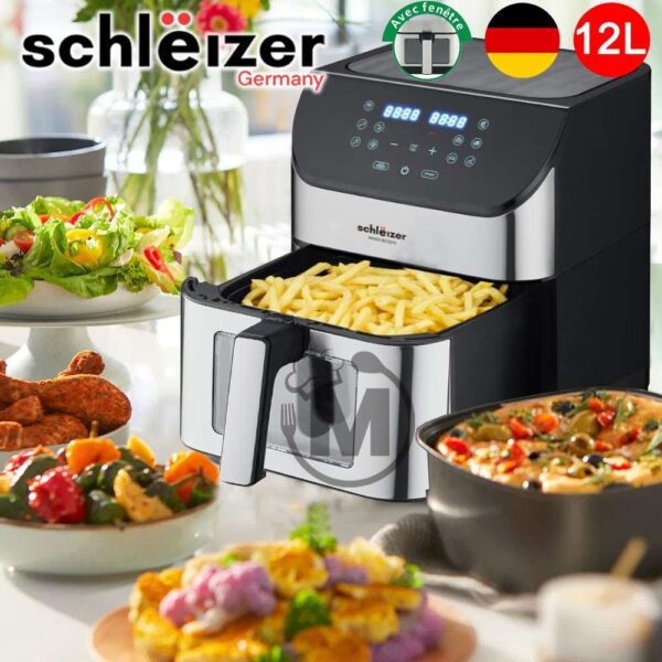 Air-Fryer-Schleizer-12-Litres-1800W-Multifonction-Maroc-coucouMarket-Casablanca-Prix-Promotion