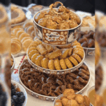 Présentoir-TAOUS-de-3-Niveaux-Motif-Floral-prix-Casablanca-Maroc-coucouMarket-Fes-Rabat