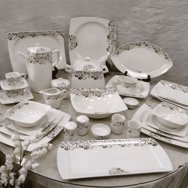 Service-de-Table-de-Luxe-131-Pcs-en-Porcelaine-Blanc-Or-prix-Casablanca-Maroc-coucouMarket-Fes-Rabat