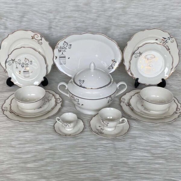 Service-de-Table-Cage-Dorée-Luxe-en-Porcelaine-87-Pièces-PRIX-promo-casablanca-maroc-coucouMarket-Rabat-Fes-Marrakech-Tanger