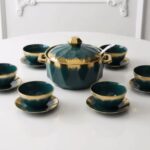 Service-de-Table-Chic-15-Pièces-Vert-Émeraude-&-Doré-PRIX-promo-casablanca-maroc-coucouMarket-Rabat-Fes-Marrakech-Tanger