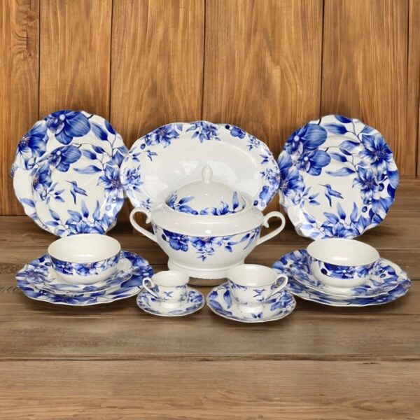 Service-de-Table-Bleu-Royal-Colibri-en-Porcelaine-87-Pièces-PRIX-promo-casablanca-maroc-coucouMarket-Rabat-Fes-Marrakech-Tanger