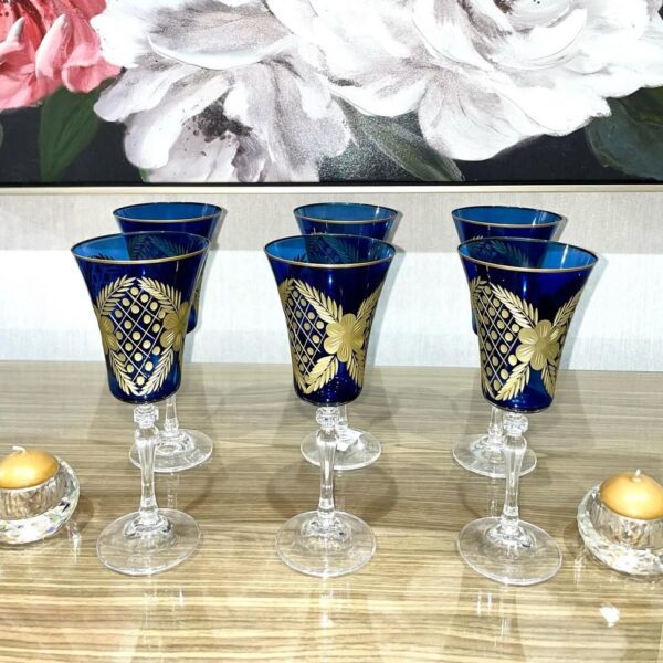 Pack-de-6-Verres-sur-Pied-Royaux-en-Cristal-Bleu-de-Bohême-PRIX-promo-casablanca-maroc-coucouMarket-Rabat-Fes-Marrakech-Tanger