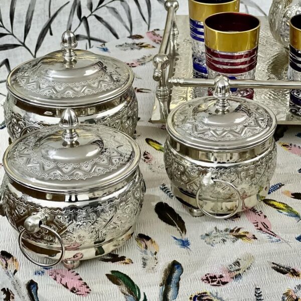 Ensemble-de-3-Boîtes-à-Thé-Marocaines-3mayer-argenté-gris-doré--PRIX-promo-casablanca-maroc-coucouMarket-Rabat-Fes-Marrakech-Tanger